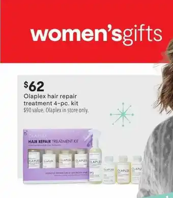 JC Penney Olaplex hair repair treatment 4-pc kit offer