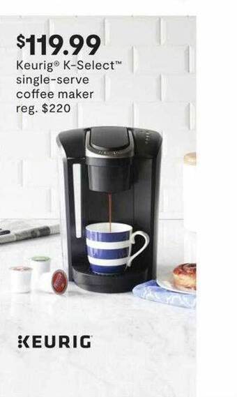 JC Penney Keurig k-select single-serve coffee maker offer