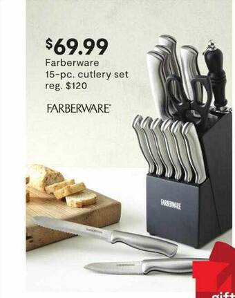 JC Penney Farberware 15-pc. cutlery set offer