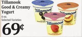 Rosauers Tillamook good & creamy yogurt offer