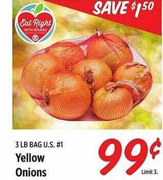 Rouses Yellow onions offer