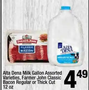 Super King Markets Alta dena milk gallon assorted varieties, farmer john classic bacon regular or thick cut offer