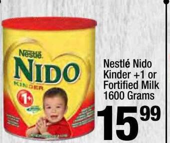 Super King Markets Nestlé nido kinder + 1 or fortified milk offer