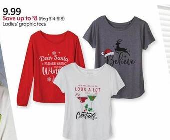 Bealls Ladies' graphic tees offer