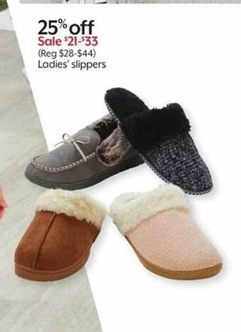 Bealls Ladies slippers offer