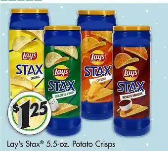 Dollar Tree Lay's stax potato crisps offer