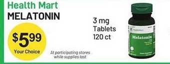 Health Mart Health mart melatonin offer