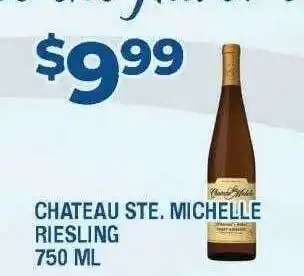 Price Cutter Chateau ste. michelle riesling offer