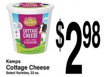 Super Saver Kemps cottage cheese offer