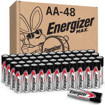 Walmart Energizer max aa batteries (48 pack), double a alkaline batteries offer