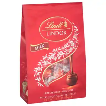 Walmart Lindt lindor milk chocolate candy truffles, chocolate for holidays,15.2 oz. bag offer