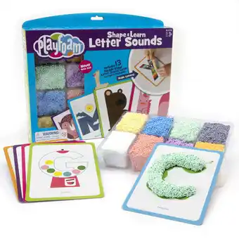Walmart Educational insights playfoam shape & learn letter sounding, flash card set, alphabet toys for child offer