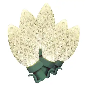 Walmart Holiday time 400-count warm white diamond-cut c9 led christmas lights, 238 feet offer