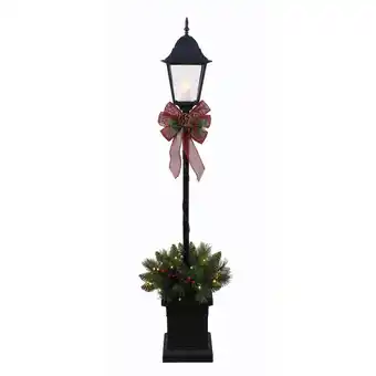 Walmart Holiday time 4-foot pre-lit christmas lamp post, with 25 warm white led lights offer