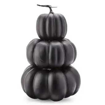 Walmart Way to celebrate harvest 22.5" height black stack pumpkin decoration offer