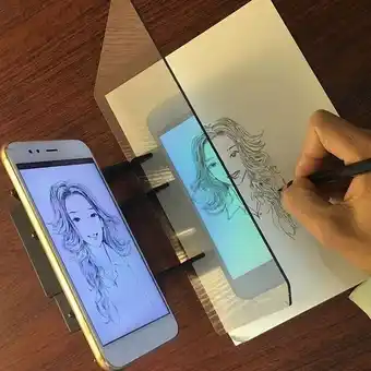 AliExpress Kids led projection drawing copy board projector painting tracing board sketch specular reflection dimming bracket holder offer