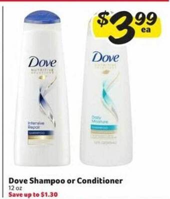 Winn Dixie Dove shampoo or conditioner offer