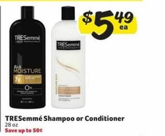Winn Dixie Tresemme shampoo or conditioner offer
