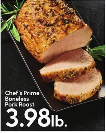 Hy-Vee Chef's prime boneless pork roast offer