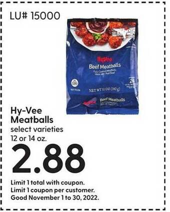 Hy-Vee Hy-vee meatballs offer