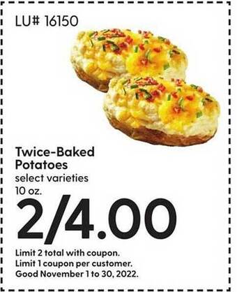 Hy-Vee Twice-baked potatoes offer