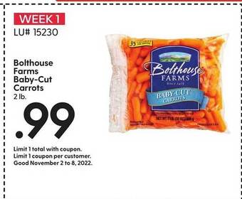 Hy-Vee Bolthouse farms baby-cut carrots offer