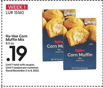 Hy-Vee Hy-vee corn muffin mix offer
