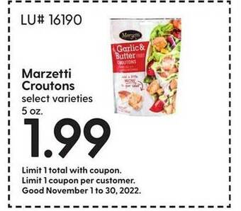 Hy-Vee Marzetti croutons offer