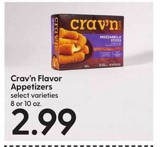 Hy-Vee Crav'n flavor appetizers offer