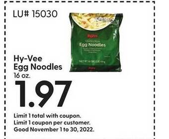 Hy-Vee Hy-vee egg noodles offer