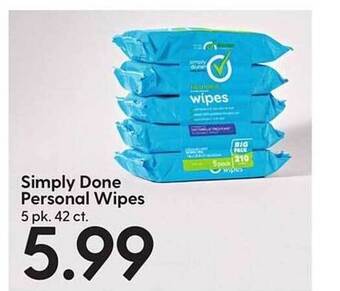 Hy-Vee Simply done personal wipes offer