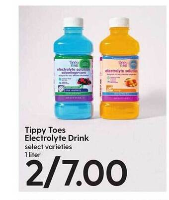 Hy-Vee Tippy toes electrolyte drink offer