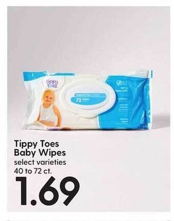 Hy-Vee Tippy toes baby wipes offer