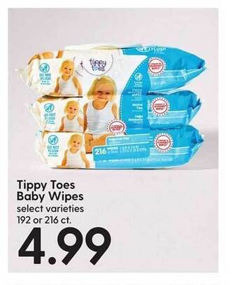 Hy-Vee Tippy toes baby wipes offer