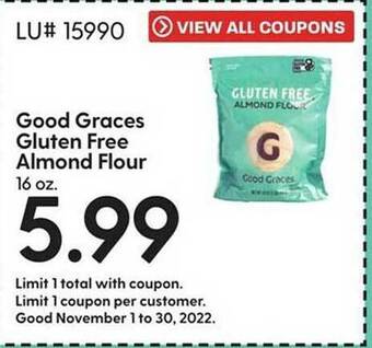 Hy-Vee Good graces gluten free almond flour offer