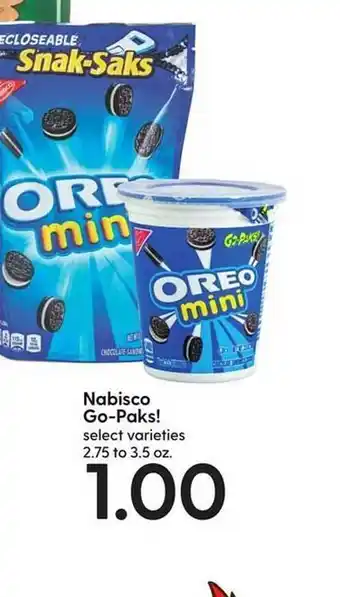 Hy-Vee Nabisco go-paks! offer