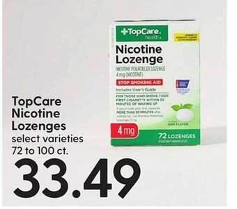 Hy-Vee Topcare nicotine lozenges offer