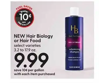 Hy-Vee Hair biology or hair food offer