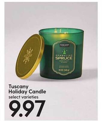 Hy-Vee Tuscany holiday candle offer