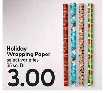 Hy-Vee Holiday wrapping paper offer