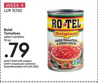 Hy-Vee Rotel tomatoes offer