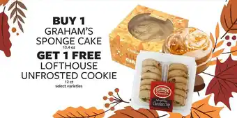 Fareway Graham's sponge cake or lofthouse unfrosted cookie offer