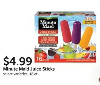 Fareway Minute maid juice sticks offer