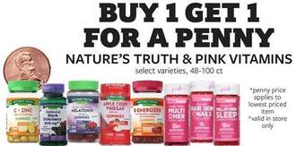 Fareway Nature's truth & pink vitamins offer