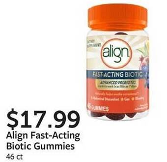 Fareway Align fast-acting biotic gummies offer