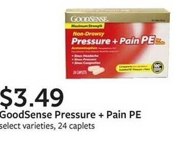 Fareway Goodsense pressure + pain pe offer