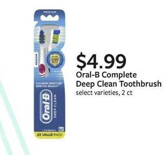 Fareway Oral-b complete deep clean toothbrush offer