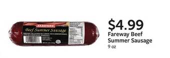 Fareway Fareway beef summer sausage offer