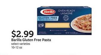 Fareway Barilla gluten free pasta offer