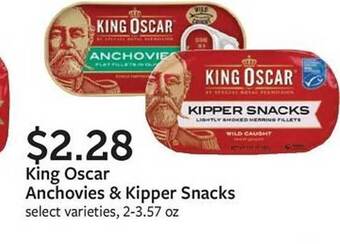 Fareway King oscar anchovies & kipper snacks offer